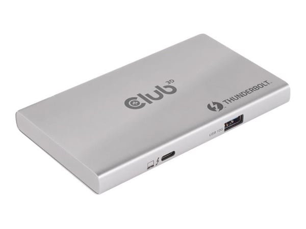Club 3D Thunderbolt 4 Portable 5-in-1 Hub with Smart Power - Dokkingstasjon - Thunderbolt 4 - 100 watt