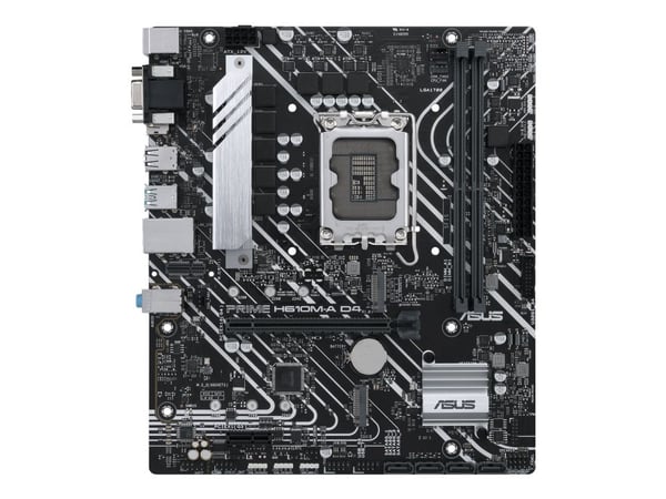 ASUS PRIME H610M-A D4-CSM - Hovedkort - micro ATX - LGA1700-sokkel - H610 Chipset - USB 3.2 Gen 2, USB 3.2 Gen 1 - Gigabit LAN - innbygd grafikk (C...