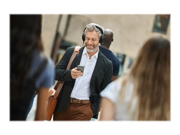 Jabra Evolve2 75 - Hodesett - on-ear - Bluetooth - trådløs - aktiv støydemping - USB-C - lydisolerende - svart - Optimert for UC