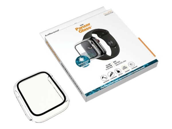 PanzerGlass - Skjermbeskyttelse for smart armbåndsur - helhus - glass - rammefarge svart - for Apple Watch Hermès Series 9, SE 3, Series 10, Series...
