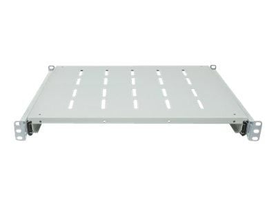 Intellinet 19" Sliding Shelf, 1U, For 600 to 800mm Depth Cabinets & Racks, shelf depth 350mm, Grey - Rack-hylle - grå, RAL 7035 - 1U - 19"