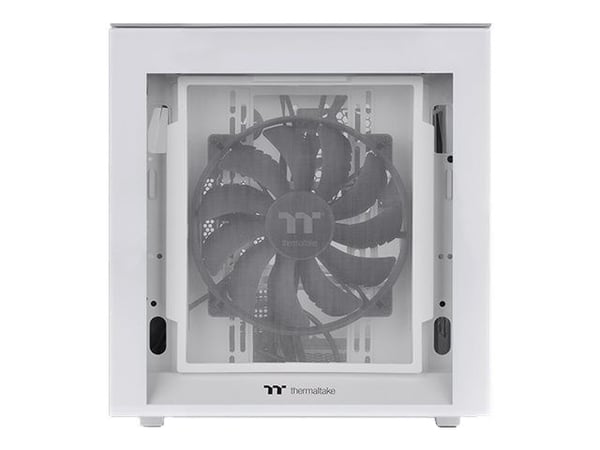 Thermaltake Divider 200 TG Snow - Micro case - micro ATX - sidepanel med vindu (herdet glass) - ingen strømforsyning (PS/2) - hvit - USB/lyd