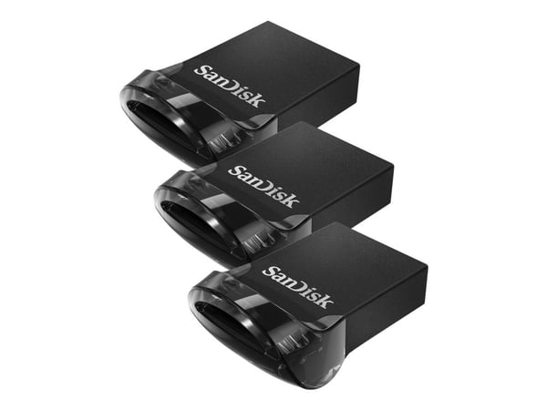 SanDisk Ultra Fit, 32 GB, USB A-tyyppi, 3.2 Gen 1 (3.1 Gen 1), 130 MB/s, Ilman suojusta, Musta
