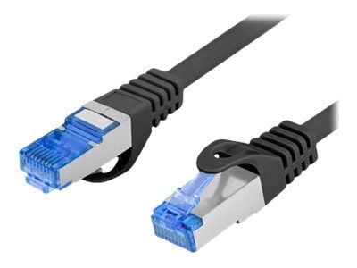 Lanberg - Liitäntäkaapeli - RJ-45 (uros) RJ-45 (uros) - 2 m - S/FTP - CAT 6a - säikeistetty - musta, RAL 9004