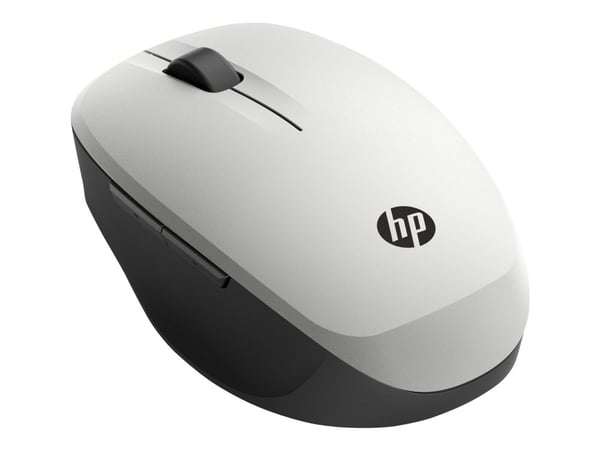 HP :n kahden toimintatilan hiiri, Molempikätinen, Optinen, RF Wireless + Bluetooth, Musta, Hopea