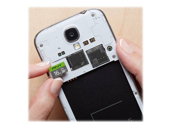 PNY Elite - Flash-minneskort (adapter för microSDHC till SD ingår) - 16 GB - UHS-I U1 / Class10 - microSDHC UHS-I