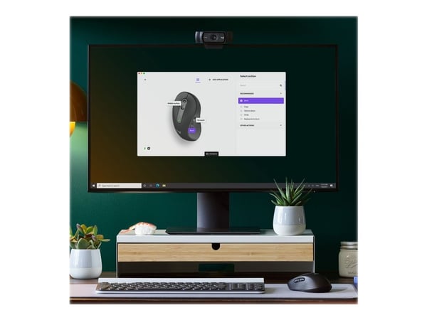 Logitech Signature M650, Vasenkätinen, Optinen, RF Wireless + Bluetooth, 2000 DPI, Grafiitti