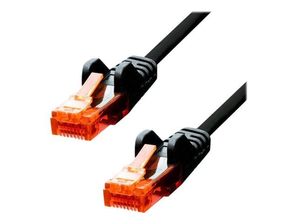 ProXtend - Koblingskabel - RJ-45 (hann) til RJ-45 (hann) - 20 m - 5 mm - UTP - CAT 6 - IEEE 802.3af - med støvel, uten hindringer, flertrådet - svart