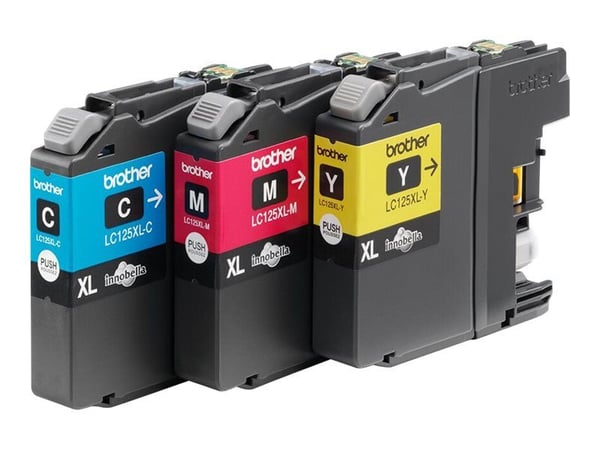 Brother LC125XLRBWBP, 1200 sivua, 3 kpl, Monipakkaus