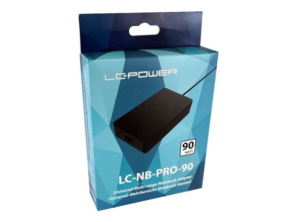LC Power LC-NB-PRO-90 - Strømadapter - AC 110-240 V - 90 watt - svart