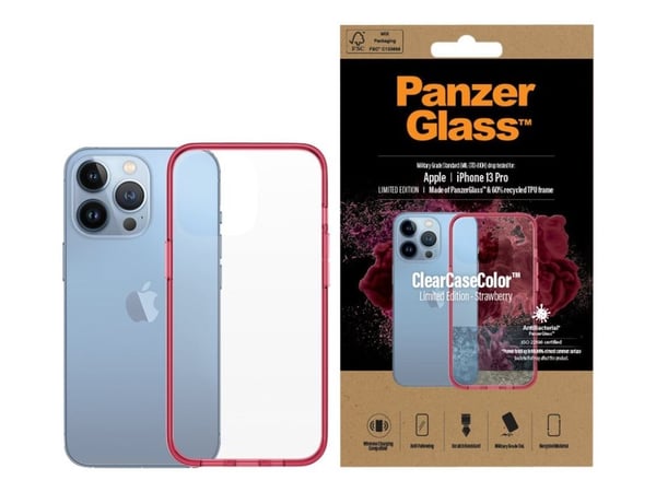 PanzerGlass 340, Suojus, Apple, Apple - iPhone 13 Pro, 15,5 cm (6.1"), Punainen