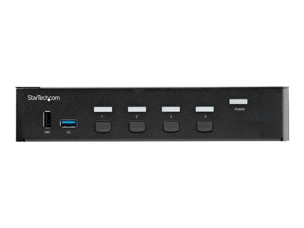 Startech 4 Port HDMI KVM Switch, Single Monitor 4K 60Hz Ultra HD HDR, Desktop HDMI 2.0 KVM Switch with 2 Port USB 3.0 Hub (5Gbps) & 4x USB 2.0 HID ...