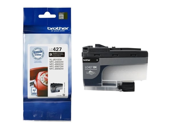 Brother LC427BK, 3000 sivua, 1 kpl, Kertapakkaus