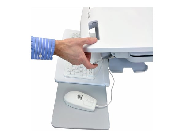 Ergotron StyleView - Vagn - för LCD-skärm/PC-utrustning - medicinsk - plast, aluminium, zinkpläterat stål - grå, vit, polerat aluminium - skärmstor...