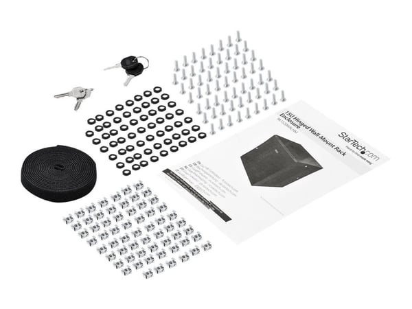 StarTech.com RK1520WALHM, Seinään asennettava laitekehikko, 15U, 90 kg, Tehostunut kaapelinhallinta, 39,6 kg, Musta