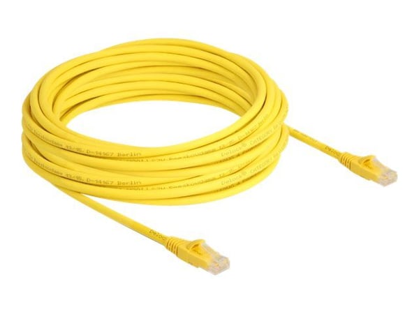 Delock - Koppeledning - RJ-45 (hann) til RJ-45 (hann) - 10 m - 6,1 mm - UTP - CAT 6a - halogenfri, Fast Tracing - gul