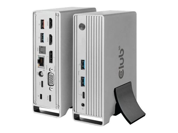 Club 3D - Dokkingstasjon - USB-C - VGA, 2 x HDMI, DP - 1GbE - 120 watt