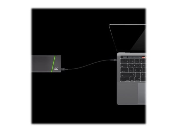 Green Cell PowerStream - USB-kabel - USB-C (hann) til USB-C (hann) - USB 2.0 - 30 cm - USB Power Delivery (60W) - svart