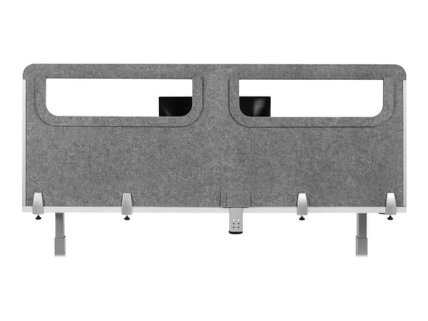 Bakker Elkhuizen - Partisjonsskjerm - desk-mountable (side) - 160 x 60 cm - lysegrå