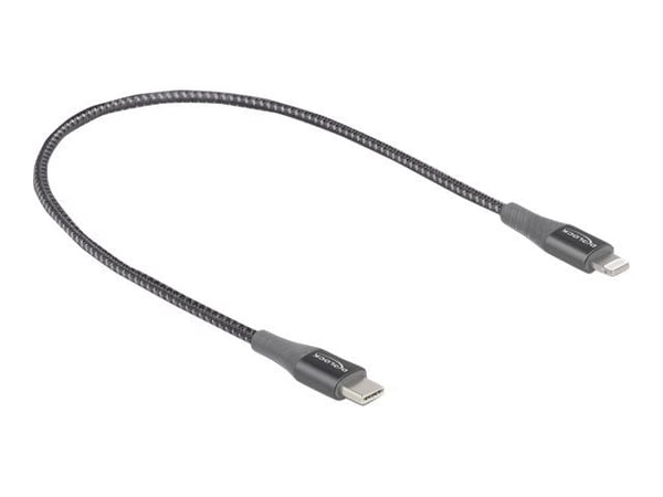 Delock - Lightning-kabel - USB-C hann til Lightning hann - 50 cm - grå