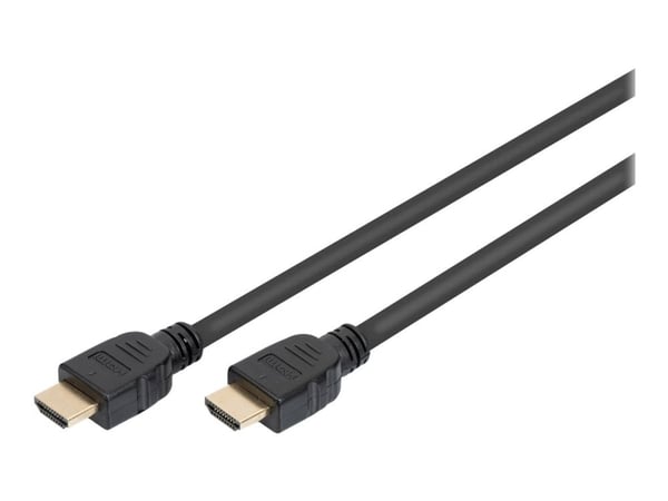 DIGITUS - Ultra High Speed HDMI ja Ethernet-kaapeli - HDMI uros HDMI uros - 1 m - kolminkertainen eristys - musta - tukee 8K 60 Hz (7680 x 4320)