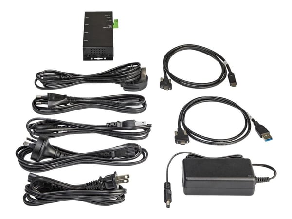 Startech 4 Port USB C Hub 10Gbps, Metal Industrial USB-C Hub, 2x USB-C & 2x USB-A, ESD Surge Protection, USB-C or USB-A Host, Self-Powered, Mountab...