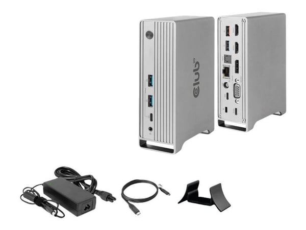 Club 3D - Dokkingstasjon - USB-C - VGA, 2 x HDMI, DP - 1GbE - 120 watt