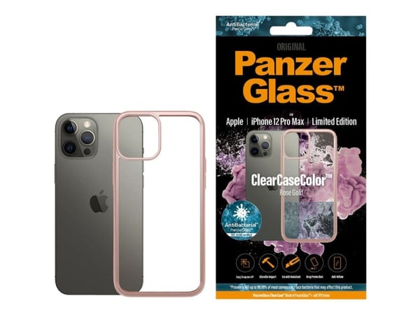 PanzerGlass ClearCaseColor - Limited Edition - bakdeksel til mobiltelefon - herdet glass, termoplastisk polyuretan (TPU) - rosa gull - for Apple iP...