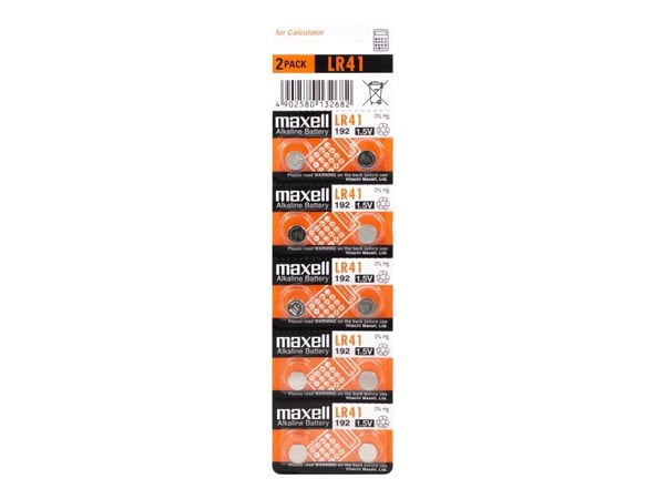 Maxell LR 41 - Batterier 10 x LR41