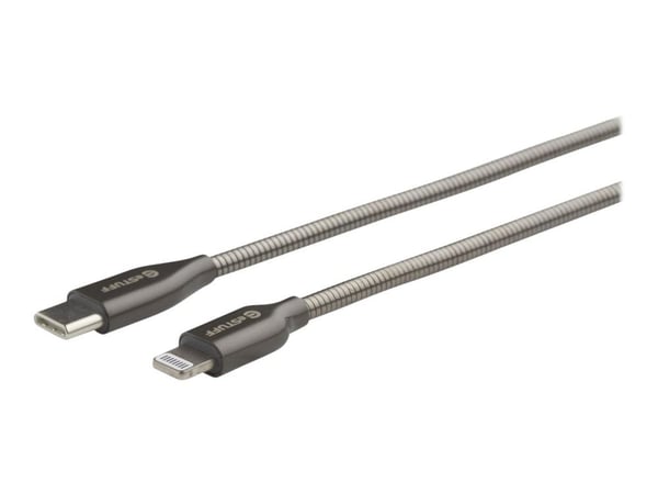 eSTUFF - Lightning-kabel - Lightning hann til USB-C hann - 1 m - stål - Power Delivery-støtte