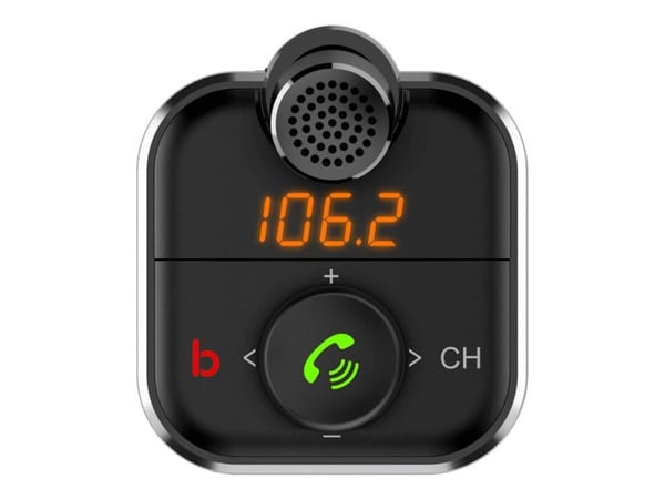SAVIO TR-12 - Bluetooth hands-free car kit / FM transmitter / charger for mobiltelefon - svart