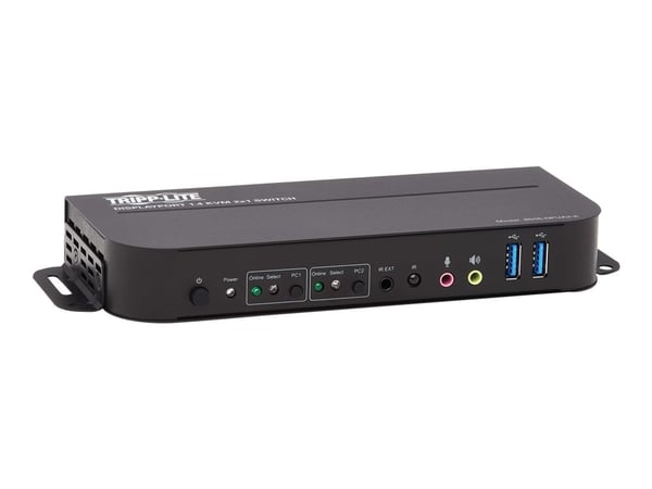 Eaton Tripp Lite series DisplayPort USB KVM Switch 2-Port 4K 60Hz HDR DP 1.4 USB Cables - KVM / lyd / USB-svitsj - 2 x KVM/lyd/USB - 1 lokalbruker ...