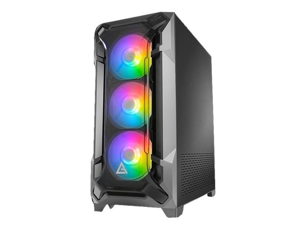 Antec DF600 Flux - Tower - ATX - sidepanel med vindu (herdet glass) - ingen strømforsyning - USB/lyd