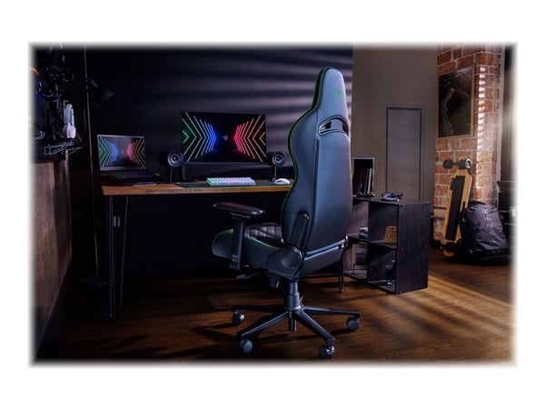 Razer Enki - Stol - armlener - T-formet - tipping - roterende - støpt polyuretanskum med høy tetthet, elastomerisk polyuretan (EPU), stålramme, alu...