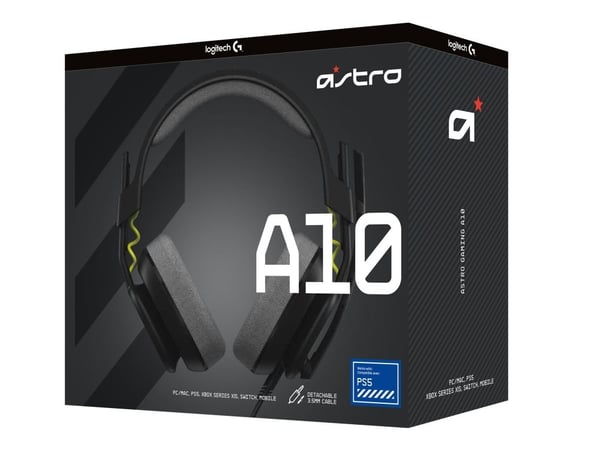 ASTRO Gaming A10 Gen 2 - Hodesett - full størrelse - kablet - 3,5 mm jakk - svart