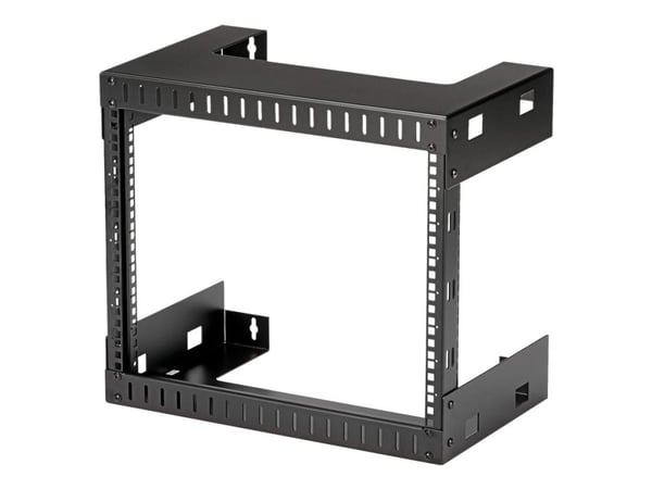 StarTech.com 8U 19" Wall Mount Network Rack - 12" Deep 2 Post Open Frame Server Room Rack for Data/AV/IT/Computer Equipment/Patch Panel with Cage N...
