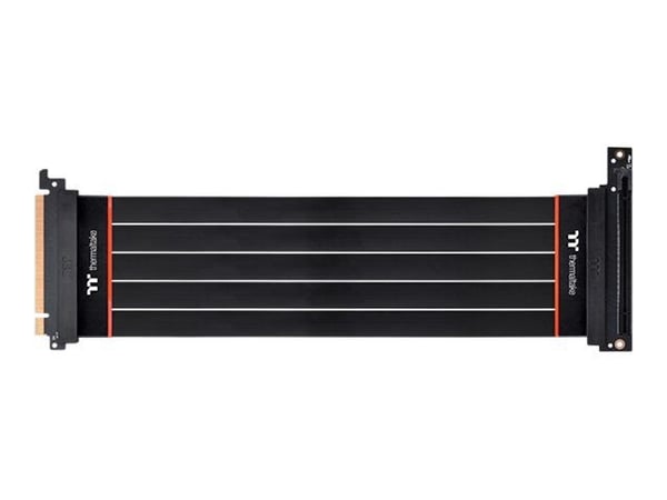 Thermaltake TT Premium PCI-E 4.0 Extender - PCI Express x16-kabel - 164 pin PCI Express (hann) til 164 pin PCI Express (hunn) vinklet - 30 cm - svart