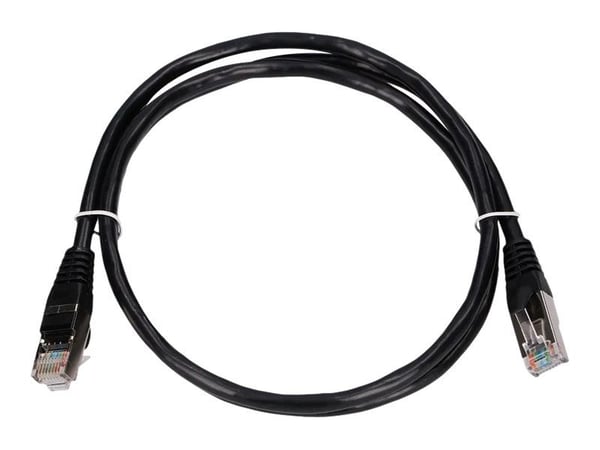 Extralink - Koblingskabel - RJ-45 (hann) til RJ-45 (hann) - 5.6 mm - FTP - CAT 5e - innendørs, formstøpt, uten hindringer - svart