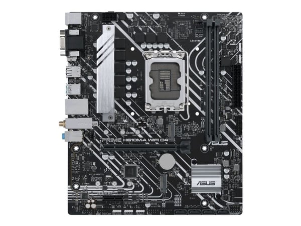 ASUS PRIME H610M-A WIFI D4 - Hovedkort - micro ATX - LGA1700-sokkel - H610 Chipset - USB 3.2 Gen 2, USB 3.2 Gen 1 - Gigabit LAN, Wi-Fi, Bluetooth -...