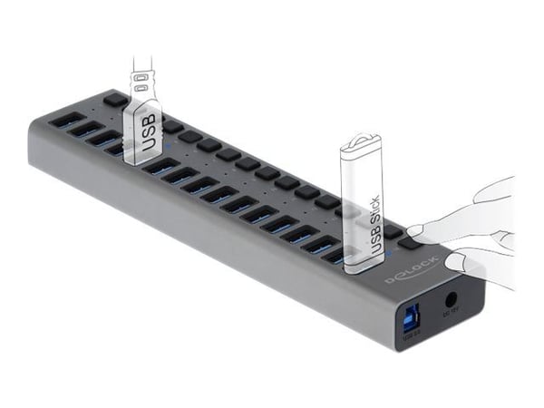 Delock - Hub - 16 x SuperSpeed USB 3.0 - stasjonær