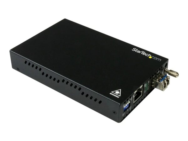 Startech Singlemode (SM) LC Fiber Media Converter for 1Gbe Network - 10km - Gigabit Ethernet - 1310nm - with SFP Transceiver (ET91000SM10) - Fiberm...