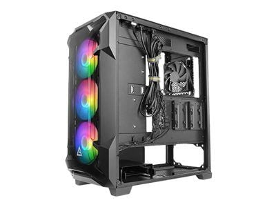 Antec DF600 Flux - Tower - ATX - sidepanel med vindu (herdet glass) - ingen strømforsyning - USB/lyd
