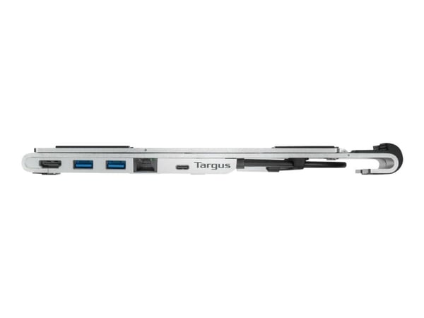 Targus Portable Stand with Integrated Dock - Dockningsstation + ställ för bärbar dator - USB-C 3.2 Gen 1 / Thunderbolt 3 - HDMI - 1GbE