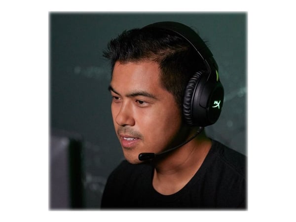 HyperX CloudX Flight - Hodesett - full størrelse - 2,4 GHz - trådløs - svart, grønn - for Victus by HP Laptop 15, 16; Laptop 14, 15, 17; Pavilion x...