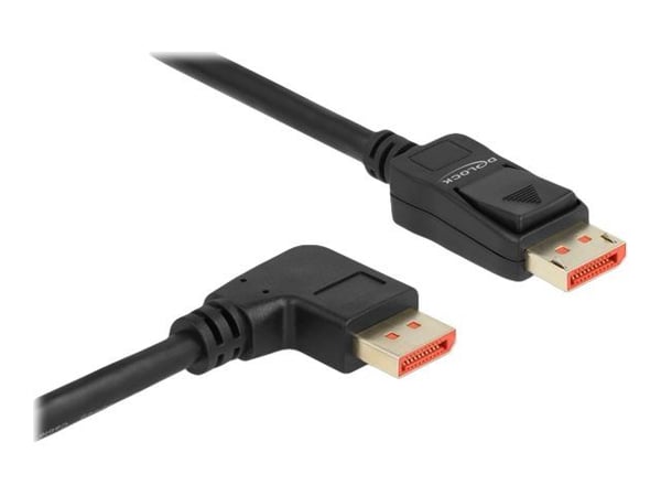 Delock - DisplayPort-kabel - DisplayPort (M) rett til DisplayPort (M) vinklet til høyre - DisplayPort 1.4 - 5.0m - støtter 8K 60 Hz (7680 x 4320) -...