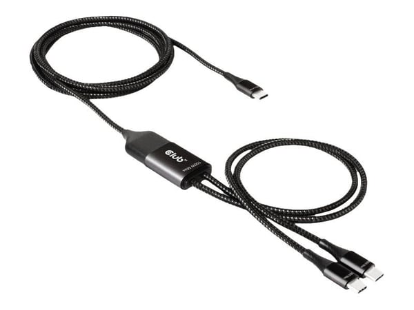 Club 3D - USB-kabel - 24 pin USB-C (hann) til 24 pin USB-C (hann) - 1.83 m - USB Power Delivery (100 W), støtte for Power Delivery 3.0, støtte for ...