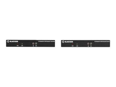 Black Box KVX Series KVM Extender over Fiber - 4K, Single-Head, DisplayPort, USB 2.0 Hub, Serial, Audio, Local Video - Sender og mottaker - KVM / l...