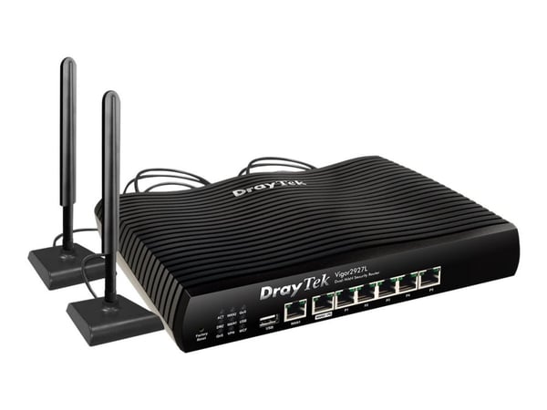 Draytek Vigor 2927L - Ruter - WWAN 6-porters svitsj - 1GbE, PPP - WAN-porter: 2