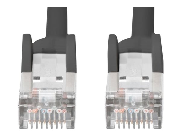 DIGITUS - Koblingskabel - RJ-45 (hann) til RJ-45 (hann) - 10 m - SFTP, PiMF - CAT 6 - halogenfri, formstøpt, uten hindringer - svart
