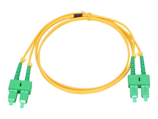 Extralink - Koblingskabel - SC/APC-enkeltmodus (hann) til SC/APC-enkeltmodus (hann) - 1 m - 3 mm - fiberoptisk - dupleks - G.657.A1